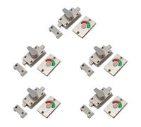 Latch Indicating Lock, Zinc Alloy Vacant Occupied Bathroom Privacy Locks, Indicator Bolt Vacant/Engaged Bathroom WC Restroom Toilet Partition Door Lock Latch (5 Pcs)