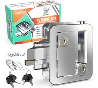 LATCH.IT Chrome RV Door Lock Replacement | Premium RV Door Handle & Camper Latch with 4 Keys | Trusted Trailer Lock for Travel Camper | Fits 2.75"x3.75" Holes | Travel Trailer Locks Replacement