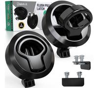 LATCH.IT RV Flush Latch Lock | 2 Pack Black Flush Slam Latch | Flush Mount Latch | 100% Metal Boat Latch | Heavy Duty RV Boat Lid Lock | Fits Lock Holes w/ Diameter of 2” & Door Thickness up to 0.5”!