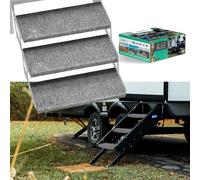 LATCH.IT RV Step Covers 3 Pack | 23" Wide Camper Step Covers | Gray Stair Cover | Straight Steps Carpets | Fits 8-11" Deep Stairs | Camper Stairs Carpet | Keep Your RV Cleaner with Our Stair Carpet