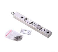 Latch Lock, 6-Inch Stainless Steel Door Guard Lever, Concealed Bolt Box Type for Double Doors, High Strength Invisible Security Hardware(Silver)