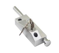 Latch Sliding Revolving Door Lock Deadbolt for Bedroom Hotel Office | Zinc alloy, silver/red/bronze/yellow/black finishes, flat key, over 500 key combinations, includes 2 keys(Silver)