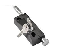Latch Sliding Revolving Door Lock Deadbolt for Bedroom Hotel Office | Zinc alloy, silver/red/bronze/yellow/black finishes, flat key, over 500 key combinations, includes 2 keys(Nero)