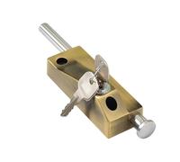 Latch Sliding Revolving Door Lock Deadbolt for Bedroom Hotel Office | Zinc alloy, silver/red/bronze/yellow/black finishes, flat key, over 500 key combinations, includes 2 keys(Yellow Bronze)