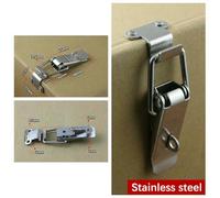Latch Spring Loaded Draw Toggle Latch Clamp Clip Silver Hasp 90 Degrees Duck-Mouth Buckle Hook