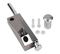 Latch with Smooth Spring Mechanism Red Bolt Gold/Gold Spring Bathroom Framed Glass Doors - Secure Aluminum Alloy Floor for Lock Door Bronze/Black/Rose (1-Pack)(Black)