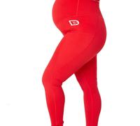 Latched Maternity and Postnatal Active Support Leggings - Red