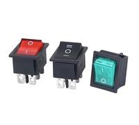 Latching Rocker Switch Power Switch I/O 4 Pins 6 Pins With Light 16A 250VAC 20A 125VAC KCD4 2/3position 10Pcs(2position 4PIN B)