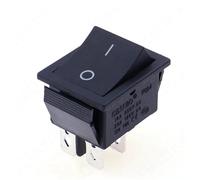 Latching Rocker Switch Power Switch I/O 4 Pins With Light 16A 250VAC 20A 125VAC KCD4 10Pcs(Black)