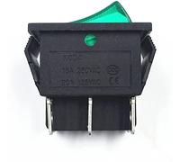 Latching Rocker Switch Power Switch I/O 6 Pins with Light 16A 250VAC 20A 125VAC KCD4 Boat DPST Switches (Color : Preto)