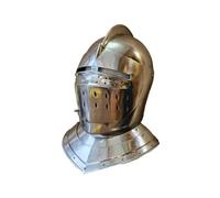Late 16th Century Close Helmet, Milanese Style Knight's Tourney Armour, Full Plate Historical Re-enactment Helmet with Visor