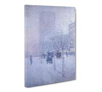 Late Afternoon In New York By Childe Hassam Canvas Print | Gallery Wrapped 30mm Frame Wall Art | 30x20 inches | Ready to Hang | Classic Picture | Living Room Bedroom Lounge Office