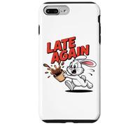 LATE AGAIN Running Rabbit Spilling Coffee Meme Humor Case for iPhone 7 Plus/8 Plus