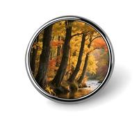 Late autumn Printed Round Brooch A Must Have Accessory for Trendy Women Ideal for Valentine's Day Birthday Graduation