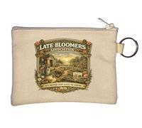 Late Bloomers Garden Growing Inspiration Key Chain Coin Purse Beige