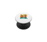 Late But Chill In 3D Text Style Design PopSockets Adhesive PopGrip