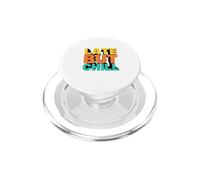 Late But Chill In 3D Text Style Design PopSockets PopGrip for MagSafe