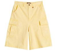 Late Checkout Men's Faded Cargo Shorts Yellow Large