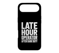 Late Hour Operator After Dark Typography Statement Case for iPhone Air