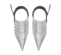 Late Medieval Sabatons Knight Armor Shoes Riveted Steel Plates Handmade Foot Armor with Genuine Straps and Strings Perfect for LARP, Historical Events, Halloween, Renfair, Steel, One Size fit to all