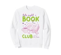 Late Night Book Club Bookish Reading Novel Library Cafe Art Sweatshirt