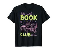 Late Night Book Club Bookish Reading Novel Library Cafe Art Value Graphic T-Shirt
