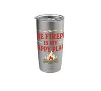 Late Night Camping Campfire Night Humor Camping Nights Fire Stainless Steel Insulated Tumbler