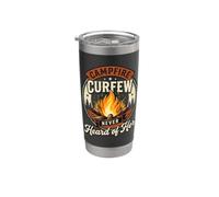 Late Night Camping Campfire Night Humor Camping Nights Fire Stainless Steel Insulated Tumbler