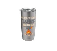 Late Night Camping Campfire Night Humor Camping Nights Fire Stainless Steel Insulated Tumbler