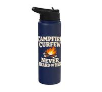 Late Night Camping Campfire Night Humor Camping Nights Fire Stainless Steel Insulated Water Bottle