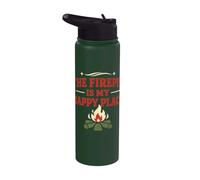 Late Night Camping Campfire Night Humor Camping Nights Fire Stainless Steel Insulated Water Bottle