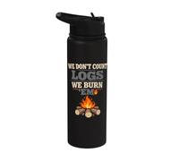 Late Night Camping Campfire Night Humor Camping Nights Fire Stainless Steel Insulated Water Bottle