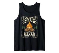Late Night Camping Campfire Night Humor Camping Nights Fire Tank Top