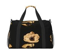 Late Night Flowers Travel Duffel Bag for Women Men,Print Polyester Tote Hand Luggage Bag with Shoulder Strap