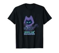 Late Night Gamer Merch Chibi Omen Cat Valorant Gaming Cute Black Unisex-Adults Small T-Shirt