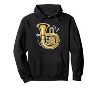 Late Night Jazz Tuba Player Session Musician City Vibe Pullover Hoodie