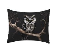 Late Night Owl 16x20in Throw Pillow Case - Soft Comfy Cushion Cover for Living Room, Bedroom, Sofa and Home Decor