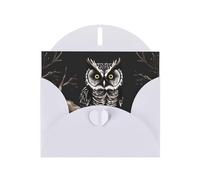 Late Night Owl Greeting card, blank interior, 10 cm x 15 cm, suitable for all occasions.