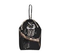 Late Night Owl Laundry Bag 28"" x 14"", Large Hamper Bag | Heavy Duty Cloth Storage Sack With Drawstring, Washable Basket Liner, Dirty Clothes Organizer For Luggage Travel Camp Home