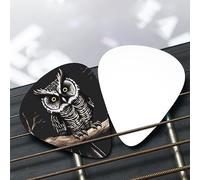 Late Night Owl Patterned guitar pick set - (thin/medium/thick), widely compatible with all kinds of stringed instruments,