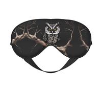 Late Night Owl Print Eye Mask for Comfortable Sleep â€“ Elastic Nighttime Shade, Perfect for Plane, Travel, and Meditation