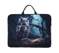 Late Night Owl Printed Laptop Sleeve - (16.5 x 12.2 inches) Shockproof Portable Laptop Sleeve