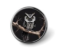 Late Night Owl Round Lapel Pin Funny Pins for Men Women