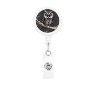 Late Night Owl The Plastic Retractable Badge Holder is Made of ABS Material and The Rope is Nylon