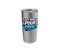 Late Night Pour Crew - Funny Drinking Squad Stainless Steel Insulated Tumbler