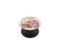 Late Night Reader Club Cute Goose Book Lavender Bookworm PopSockets Adhesive PopGrip