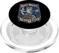 Late Night Readers Club Owl Book Lover Design PopSockets PopGrip for MagSafe