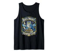 Late Night Readers Club Owl Book Lover Design Tank Top