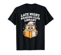 Late Night Reading Club Library Never Return Owl T-Shirt