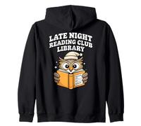 Late Night Reading Club Library Never Return Owl Zip Hoodie